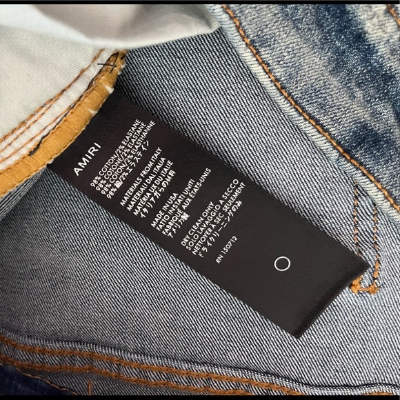 Amiri MX2 leather Distressed Jeans - Picture 10 of 12